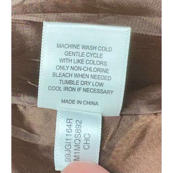 Andrew Marc New York Puffer Jacket Iridescent Brown Faux Fur Trim Coat Womens XS - Picture 8 of 8